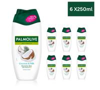 Palmolive Naturals Coconut & Milk Shower Gel Body Wash Pack of 6 X 250ml