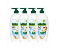 Palmolive Naturals Kids Shower Gel 4x750ml pump vitamin E body wash to nourish skin, leaves skin feeling soft, with plantbased almond milk,
