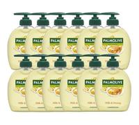 Palmolive Naturals Milk & Honey Liquid Hand Soap 12x300ml multipack, vitamin E hand soap to nourish skin, leaves hands feeling soft, with plant-based milk, ingredients of 96% natural origin*