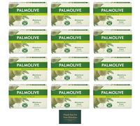 Palmolive Naturals Soap Bar Moisture With Olive Milk, Soap Bars (Pack Of 12), Vegan Soap Natural Origin Biodegradable Soap For Body Hands And Face, With Treseida Thank You Card