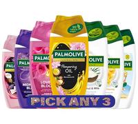 Palmolive Shower Gel and Crème, 250ml Each - Pick Any 3 - Variety Pack with Natural Ingredients and Vegan-Friendly Options