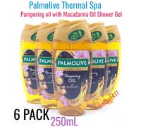 Palmolive Thermal Spa Macadamia Oil Shower Gel 250ml, Pampering Body Wash 6 Pack