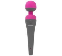 PalmPower Massager Mains Powered Vibrating Massage Wand, Pink/Black