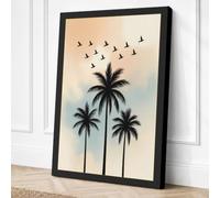 Palms and Migration Canvas Wall Art Print 30x20 Inch