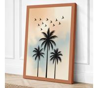 Palms and Migration Canvas Wall Art Print 30x20 Inch