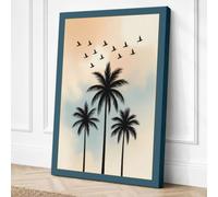 Palms and Migration Canvas Wall Art Print 30x20 Inch