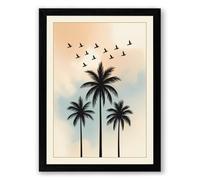 Palms and Migration Minimalist Framed Wall Art Print A3 (42×29.7cm) Black, Wall Decor for Living Room, Bedroom, Office & Home, Ready to Hang, Art Gift