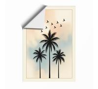 Palms and Migration Minimalist Unframed Wall Art Print A1 (84.1×59.4cm), Wall Decor for Living Room, Bedroom, Office & Home, Art Gift