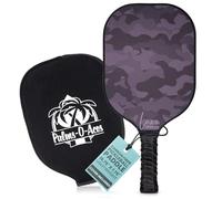 Palms-O-Aces Carbon Pickleball Paddle | Lightweight Durable Racket with Enhanced Spin Texture & T700 Graphite Surface | 16MM Polypropylene Honeycomb Core, USAPA Approved, Cover Included | Dark Camo