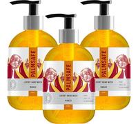 Palmsafe Mango 300ml x 3 Luxury Hand Wash Soothing Hand Cleanser Hydrates Sensitive or Irritated Skin - Natural Bioactives to Nourish and Moisturise Vegan-friendly