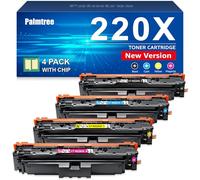 Palmtree 220X 220A Toner Set Compatible with W2200A W2201A W2202A W2203A and Color Laserjet Pro MFP 4302dw 4302fdw 4202dw 4202dn 4302fdn(4 Pack With Chip)