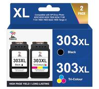 Palmtree 303XL 303 XL Compatible for HP 303 Ink Cartridges Black and Colour 303 HP Ink Cartridges Combo Pack for Envy Photo 6230 6234 7134 6220 7900 7830 7800 7855 7130 7120 6232 Tango X (2-Pack)