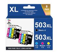 Palmtree 503XL 503 Ink Cartridges Compatible with Epson 503XL Ink Cartridges Multipack for Epson XP-5200 Ink Cartridges for Epson XP-5200 XP-5205 Epson Workforce WF-2960DWF WF-2960 WF-2965 (8 Pack)
