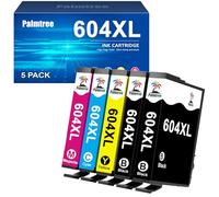 Palmtree 604 XL Ink Cartridges Multipack High Yield Compatible with Epson 604 604XL for Epson Expression Home XP-2200 XP-2205 XP-3200 XP-3205 XP-4205 Workforce WF-2910 WF-2930 WF-2935 WF-2950(5 Pack)