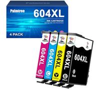 Palmtree 604XL Ink Cartridges Multipack High Yield Replacement for Epson 604 ink cartridge for Epson XP2200 ink cartridges Epson XP-2200 XP-4200 XP-3200 XP-4205 XP-3205 Workforce WF-2930DWF WF-2910DWF