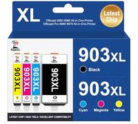 Palmtree 903XL Replacement for HP 903XL Ink Cartridges Multipack Compatible for HP Officejet 6950 6960 Officejet Pro 6960 6970 (Black Cyan Magenta Yellow)