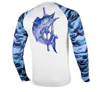 Palmyth Fishing Shirts for Men Long Sleeve UPF 50+ Quick-Dry T-Shirts, Wahoo and Rudder, Medium