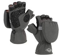 Palmyth Ice Fishing Gloves Convertible Mittens Flip Fingerless Mitt with Thinsulate 3M Warm for Cold Weather and Winter Men Women Photography Running Camera (Gray, Medium)