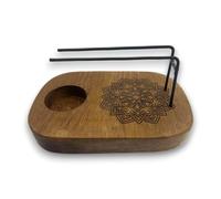 Palo Santo Burner Design Teak Wood - 15x10cm - Handmade - HOSTENATURA