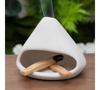 Palo Santo Burner- Mini Zongzi ceramics chiminea for sage/sticks/sone, ceramics Incense Holder with ash catcher, aromatic meditation gifts for women anxiety relief, ceramic copalera home decor