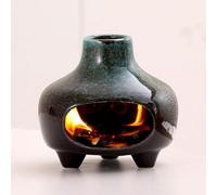 Palo Santo Holder Ceramic,Palo Santo Burner,Mini Chiminea Cones Incense Holder Burner for Wood Sticks,Sage,Charcoal,Zen Home Decor for Spiritual Rituals,Aromatherapy,Yoga,Meditation,Blue,4IN