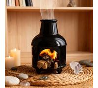 Palo Santo Holder - Incense Burner for Burning Sage Advanced Ash Catcher with Chimney Design，Cone Burning，Smudge Bowl for Yoga Meditation Room Home Decor