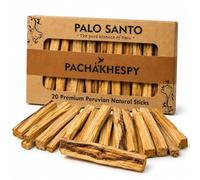 Palo Santo Sticks Authentic Smudging Peru 20 Pack for Energy Cleansing Aromatherapy Meditation 100% Natural Ethically Sourced Sustainable Holy Wood Wild Harvested Premium Palo Santo Incense Quality