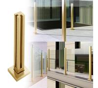 Palo terminale per ringhiera in vetro dorato robusta colonna in Metallo per terrazza balcone Poo e Scale i staffe Anari e supporto resistente per pannelli in vetro migliora la