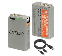 Palogreen 2pcs ENEL20 Replacement Batteries with LED and USB-C Charging Cable for Nikon Coolpix P1000, Coolpix A, P950, 1 J1, 1 J2, 1 J3, 1 S1, 1 V3, DL24-500, 1 AW1