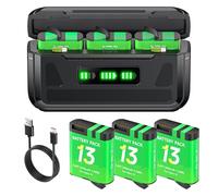 Palogreen 3 Pack of 2400 mAh Batteries for GoPro Hero13 with Charger - Battery Charger with LCD Display, TF Card Slot, Suitable for Low Temperatures