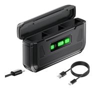 Palogreen Enduro Battery Charger for Go Pro Hero 13, 3-Channel Fast USB-C Charger Station with Smart LCD Indicators, Type C Cable, Compatible with GoPro HERO13 Accessories