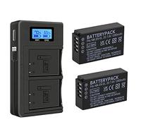 Palogreen Pack of 2 EN-EL20 EN-EL20a batteries and smart LCD display dual USB charger for Nikon Coolpix P950, P1000, P1100, Coolpix A, 1 AW1, 1 J1, 1 J2, 1 J3, 1 S1, 1 V3, DL24-500 digital camera