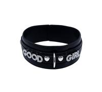 paloli Women Pink Leather Choker Necklace, Punk Gothic Black Fluffy Name Letters Collar Leash Neck Jewelry, Regular, Faux Leather, No Gemstone