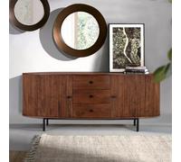 Paloma Fluted Acacia Wood Curved 2 Door Extra Large Sideboard - 180cm