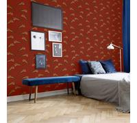 Paloma Home Pouncing Tiger Wallpaper Red (921600)