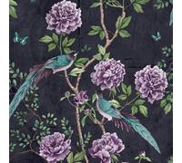 Paloma Home Vintage Chinoiserie Wallpaper Midnight (921503)