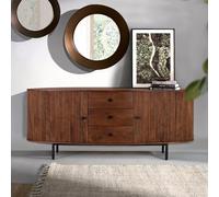 Paloma Sideboard - Fluted Acacia Wood - Curved - 2 Door - Extra Large - 180cm