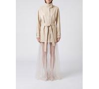 PALOMA WOOL Short Jacket in Linen and Faux Leather with Belted Waist - Size: L - female