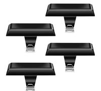 Palonu 4 Pcs Christmas Black Stocking Holders for Mantle, Heavy Duty Metal Stocking Hangers Base, Weighted Stocking Holder Hooks for Fireplace Tabletop Shelf Christmas Decoration