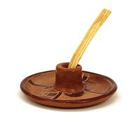 PALOSANTO - Palo Santo Stake Plate - Lliptas Model - Including 1 Stick- Handcrafted Terracotta in Ecuador - Ideal Support for Palo Santo Wood