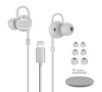 PALOVUE Lightning Headphones with Microphone Controller and MFi Certified, Neoflow Noise Isolation Earbuds Compatible with iPhone 14 13 12 11 Pro Max, X/XS Max/XR 8/P 7/P (Color Gray)
