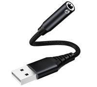 Paloxy USB to 3.5mm Jack Audio Adapter, External Sound Card with Advanced DAC Smart Chip, Wide Compatibility for Headsets, PC, Laptop, Mac, PS4, and More Devices