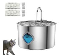 Palpaws Cat Water Fountain - Nature Attract Cats/26 Filters/100% Filter Out Gross Stuff,Hair, with Whisper Quiet & Easy to Clean, with Quadruple Filtration for Small Large Dogs & Cats. (A)