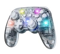 PALPOW Switch 2 Pro Controller Compatible with Switch 2/OLED/Lite,Wireless Hall Effect Switch Controller, RGB Switch Pro Controller, Bluetooth Gamepad with 7 LED Colors/Wake Up/Dual Shock/Turbo - Grey