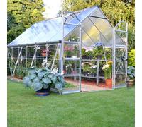 Palram Canopia Balance Silver Aluminium Polycarbonate 8 x 12ft Greenhouse - Wilko