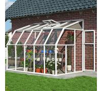Palram Canopia Clear Sunroom 6 x 12ft - Size: 247 x 200.5 x 386cm - White - Wilko