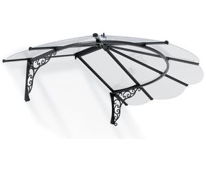 Palram Canopia 1780mm Iris Door Canopy - Black Clear