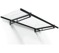 Palram Canopia 2050mm Bremen Door N Window Awning Grey Clear