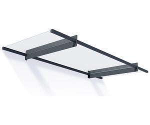 Palram Canopia 2050mm Nancy Door Awning - Grey Clear