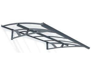 Palram Canopia 2230mm Amsterdam Door Cover Awning Grey Clear